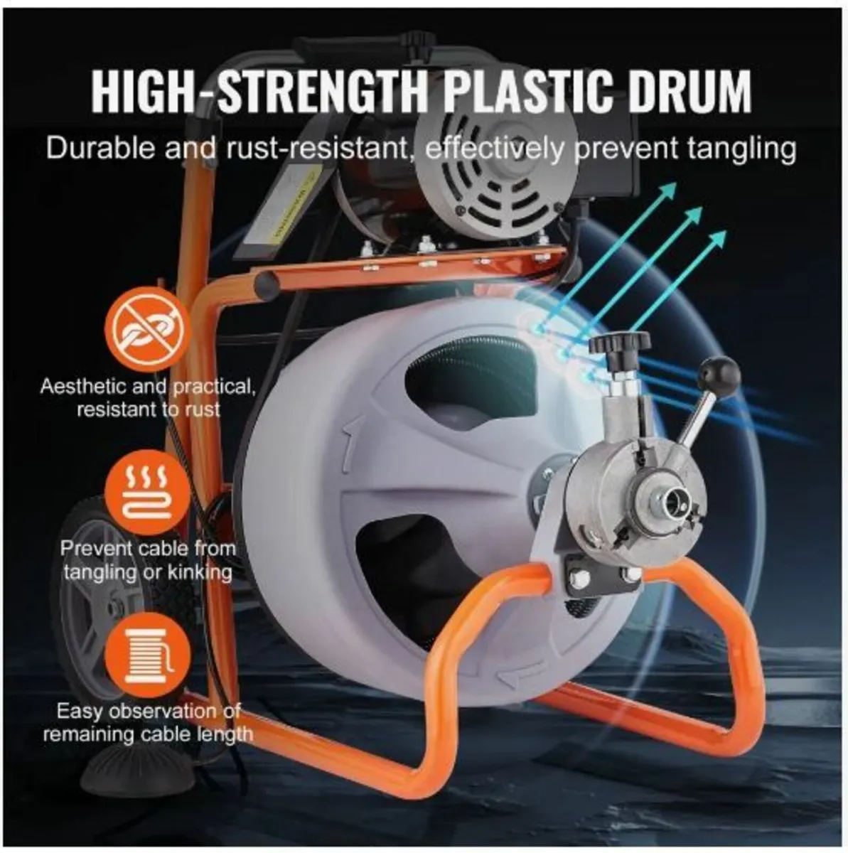 Drain Cleaner Machine 75FT x 3/8 Inch - Image 4