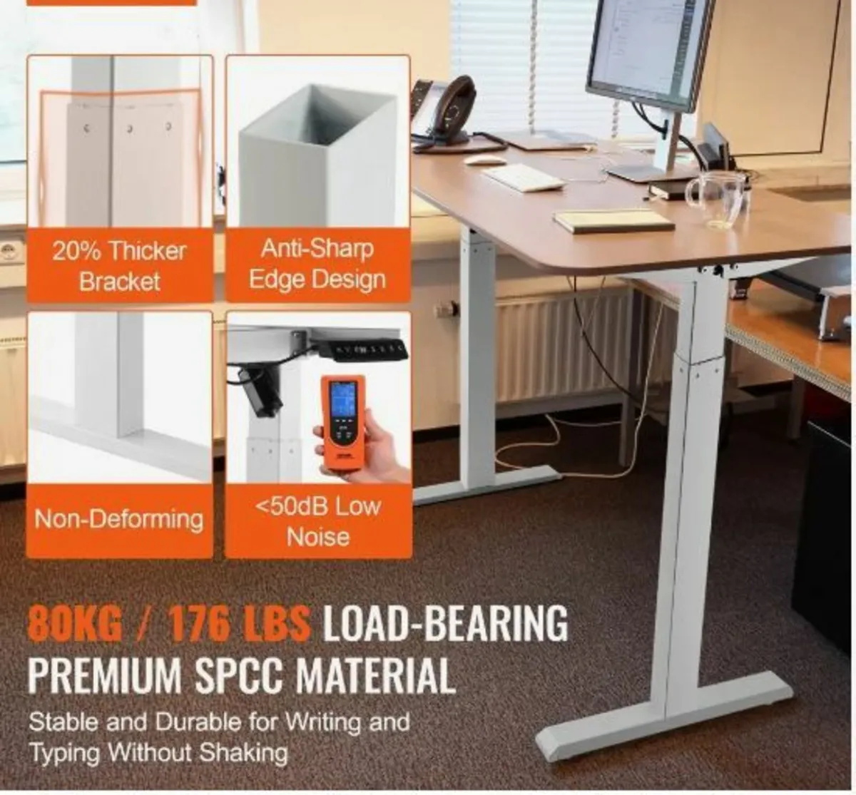 Electric Standing Desk Frame Adjustable - Image 3