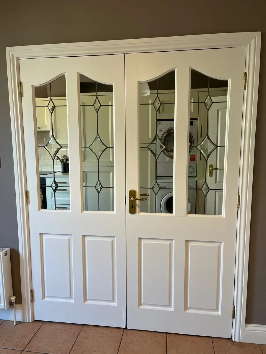 White Interior glass doors - Image 2