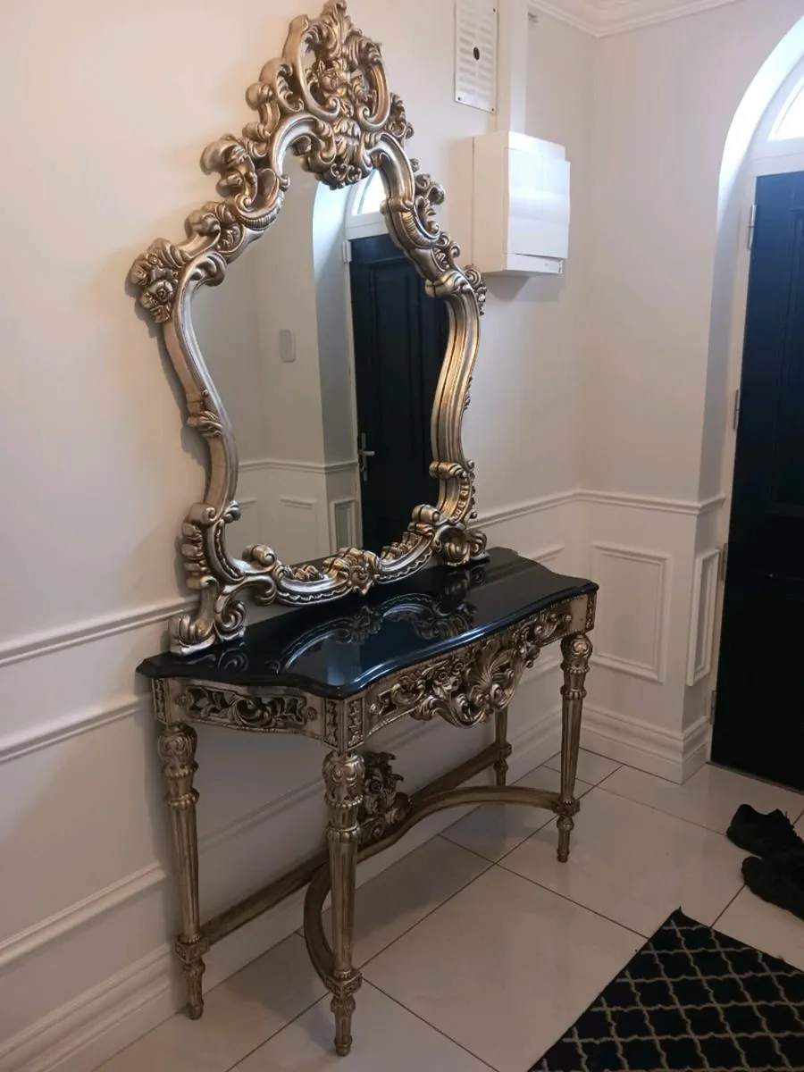 Hall table and mirror - Image 1