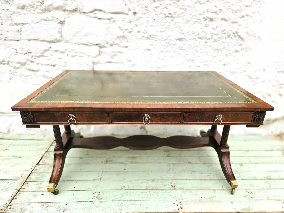 Large Mahogany  Library Desk - Image 1