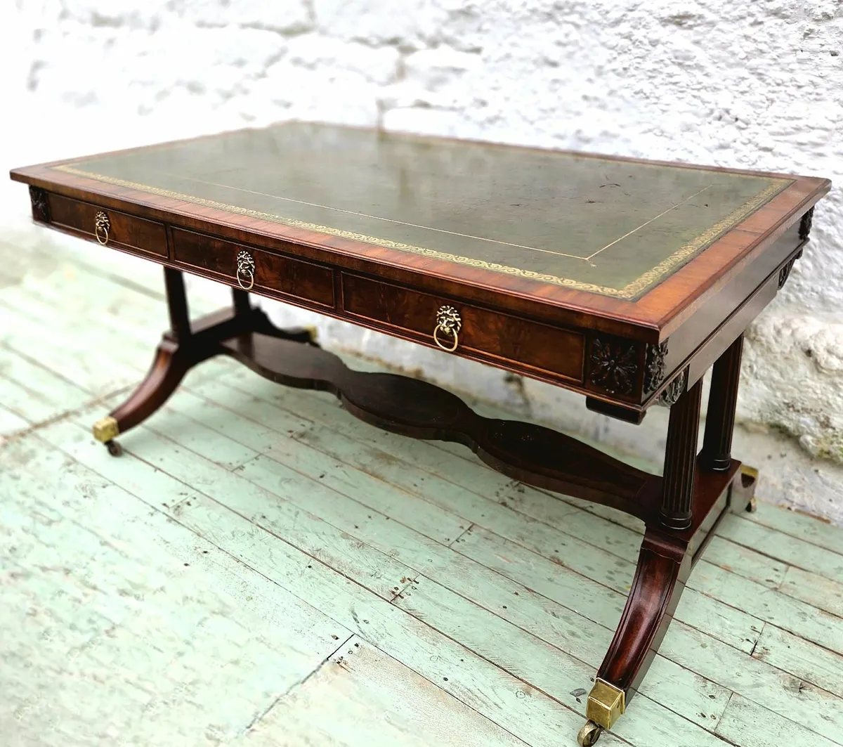 Large Mahogany  Library Desk - Image 2