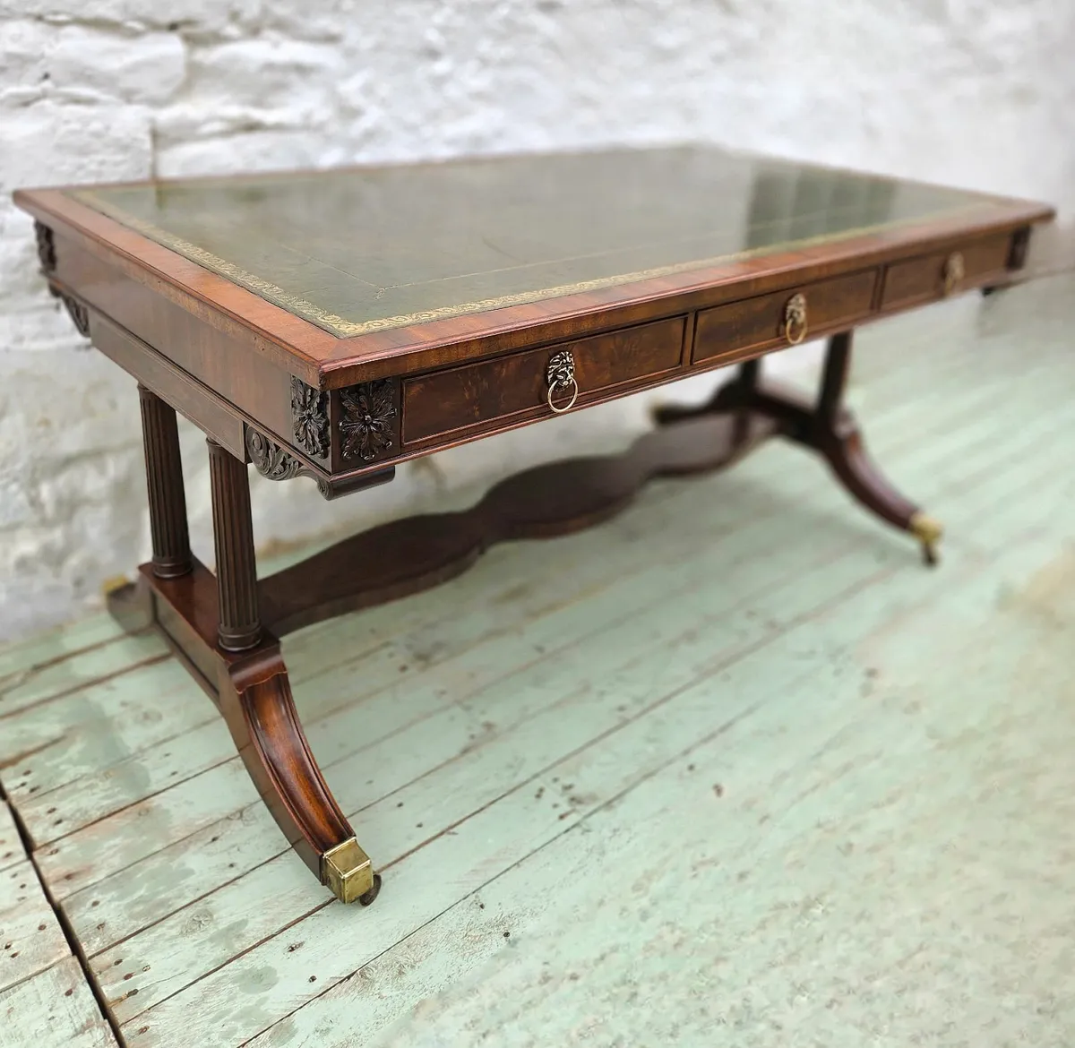 Large Mahogany  Library Desk - Image 4