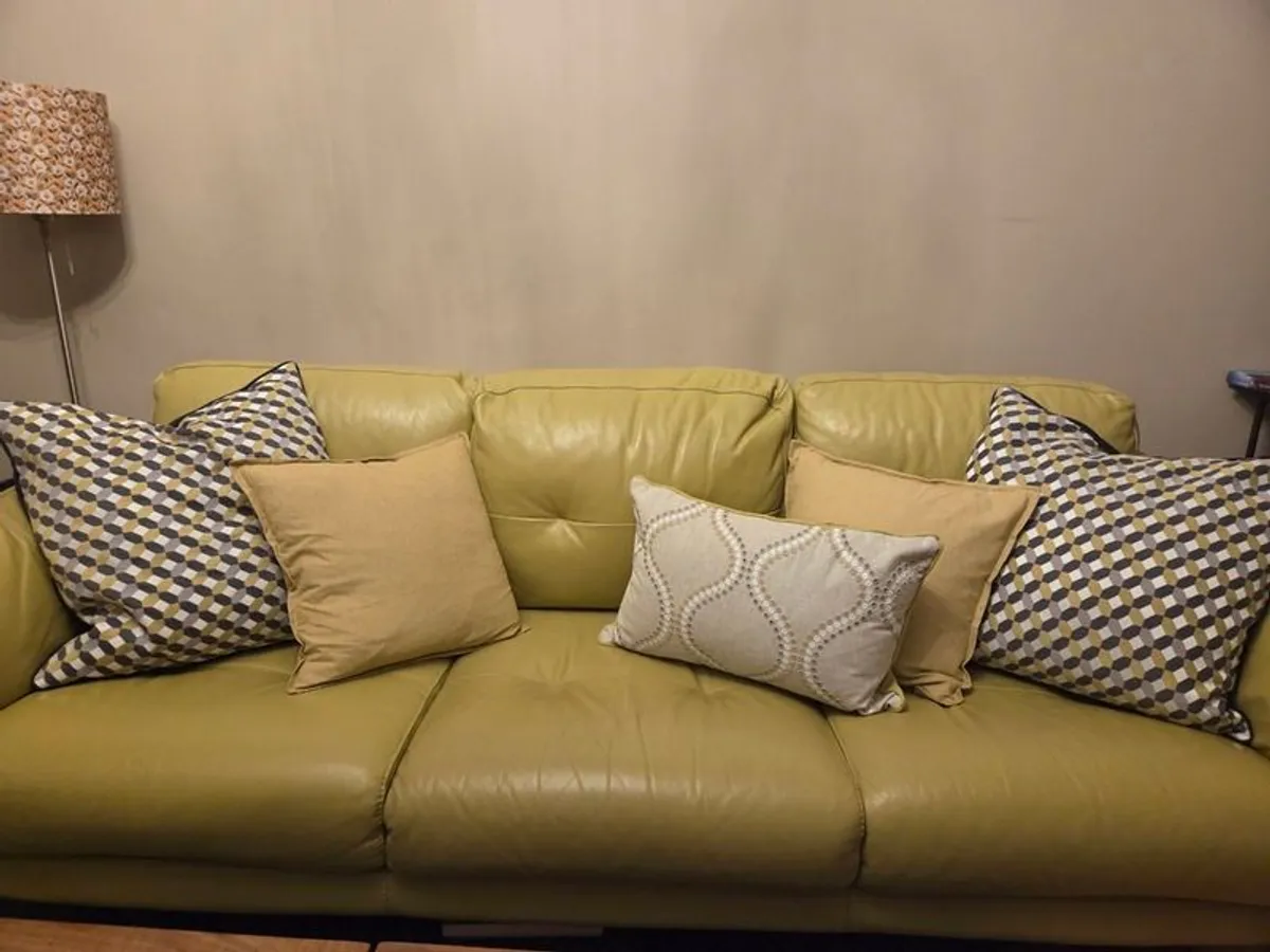 italian leather couch & chair