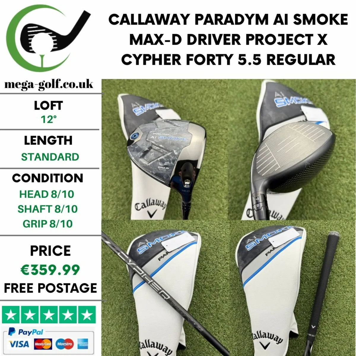 CALLAWAY PARADYM AI SMOKE MAX-D DRIVER / 12° - Image 1