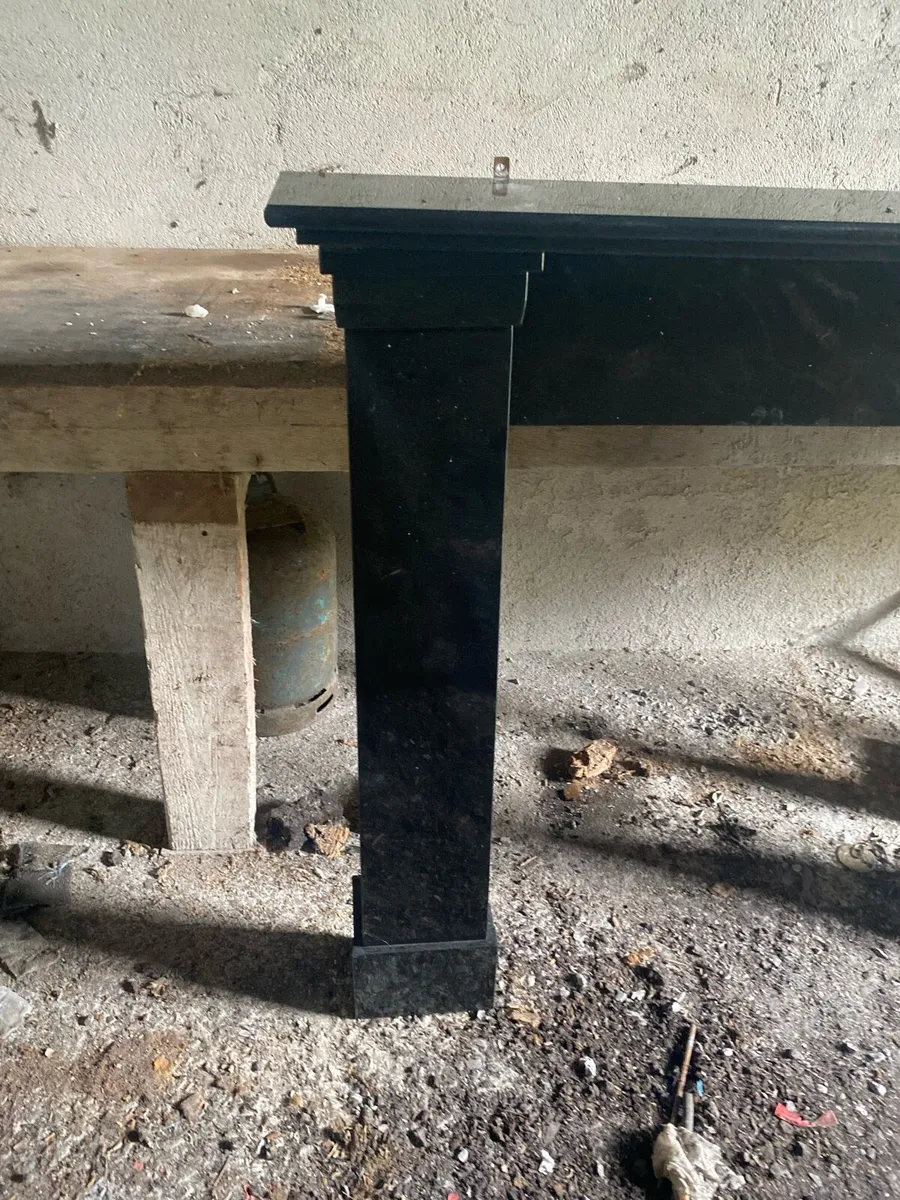Black marble fireplace - Image 2