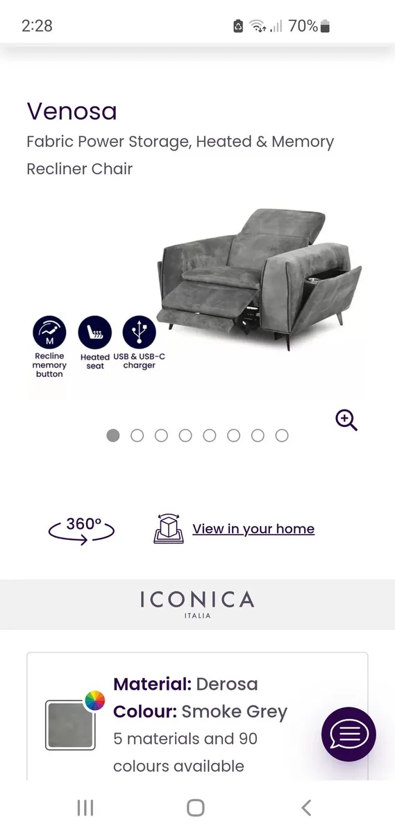Reclining chair new - Image 1