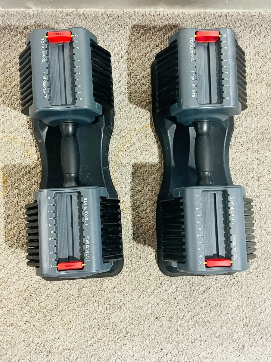 2 X 25 KG ADJUSTABLE DUMBBELLS - Image 3
