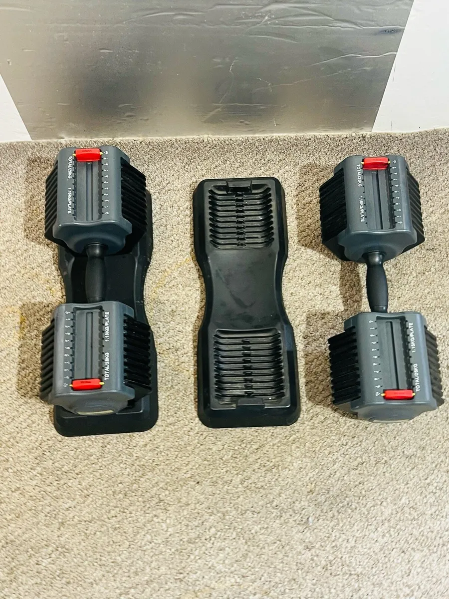 2 X 25 KG ADJUSTABLE DUMBBELLS - Image 4