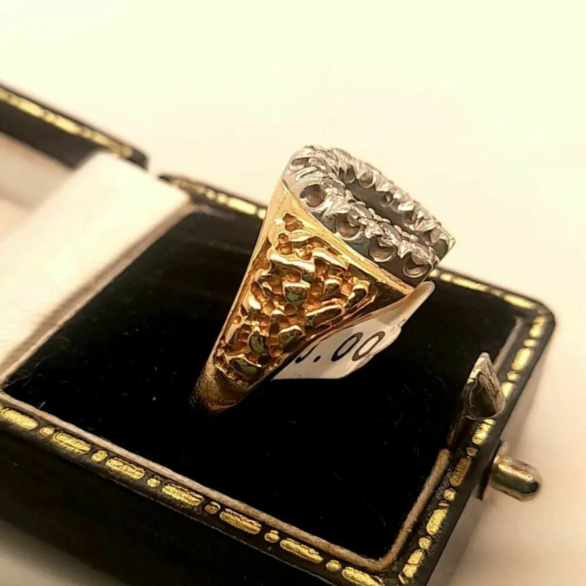 14k Yellow Gold & Diamond Horseshoe Ring - Image 2