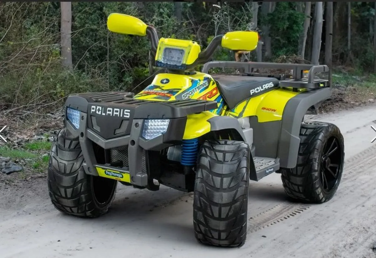 Electric Quad NEW - Peg-Perego Polaris Sportsman Pro Quad Citrus 24v - Image 1