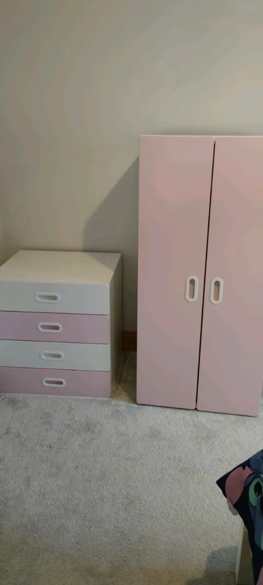 kids IKEA wardrobe and chest of drawers - Image 1