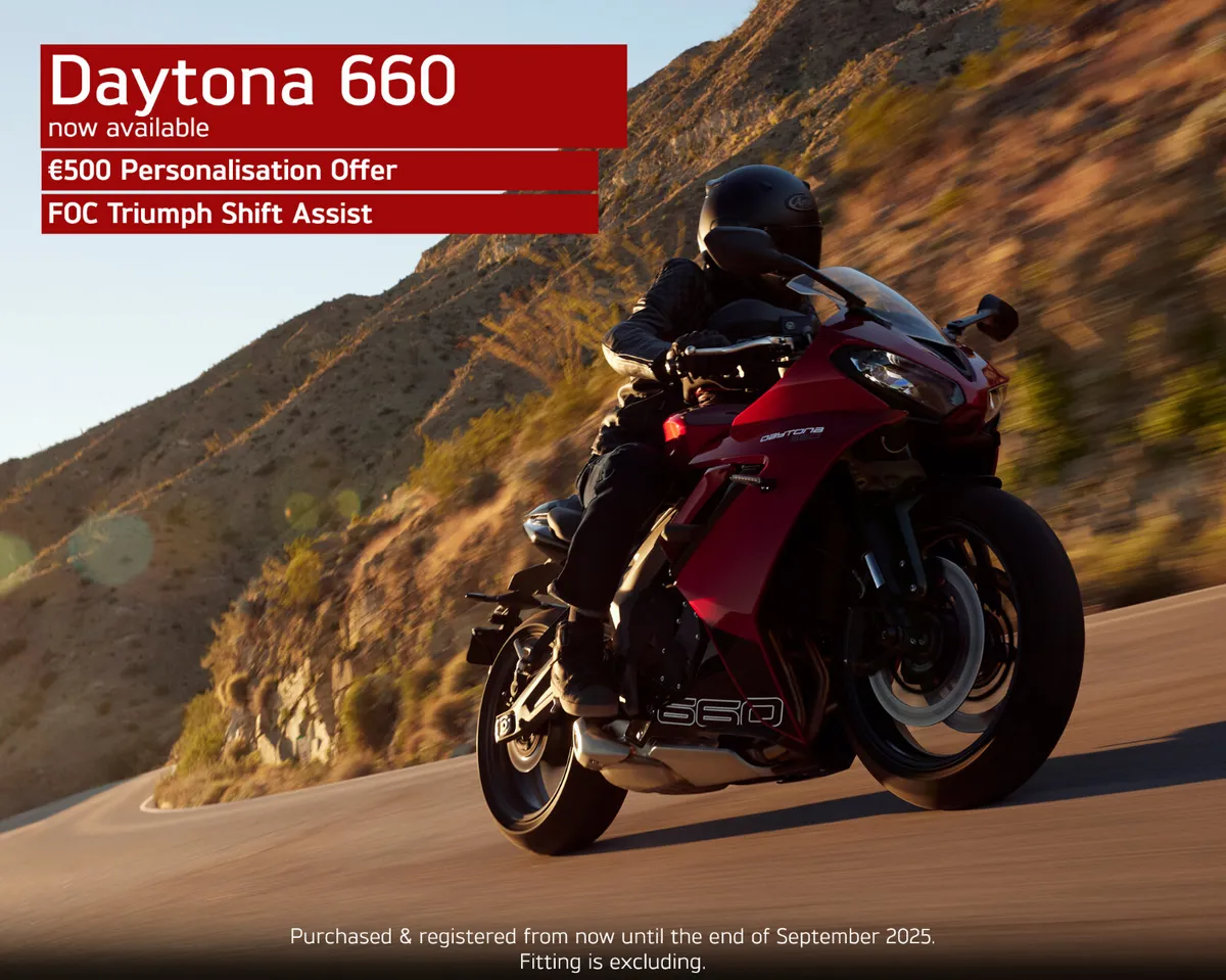 NEW OFFER FOR 2025 TRIUMPH DAYTONA 660 OFFER! - Image 1