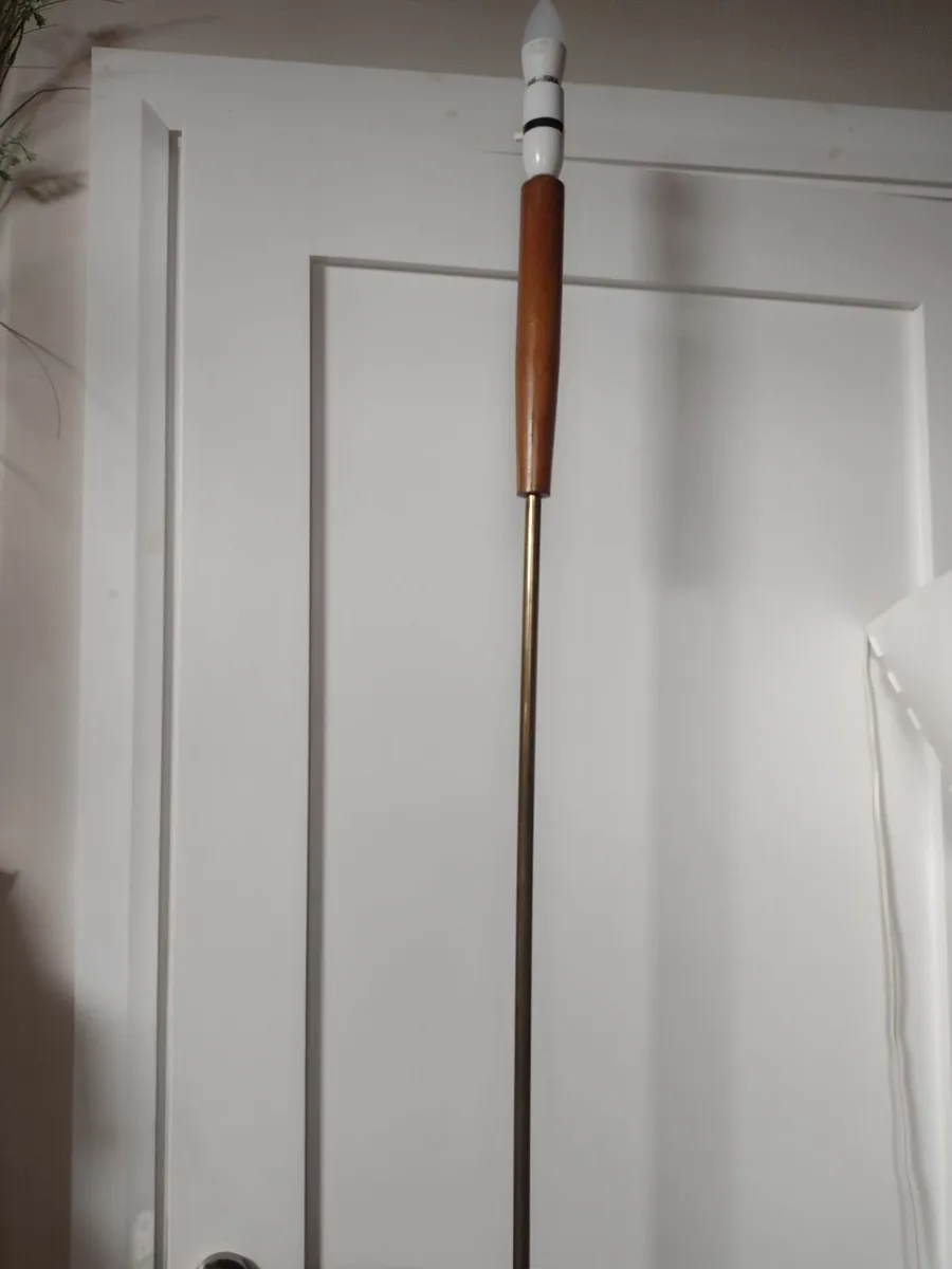 Mid-Century 1950's/60's teak & brass floor lamp - Image 3