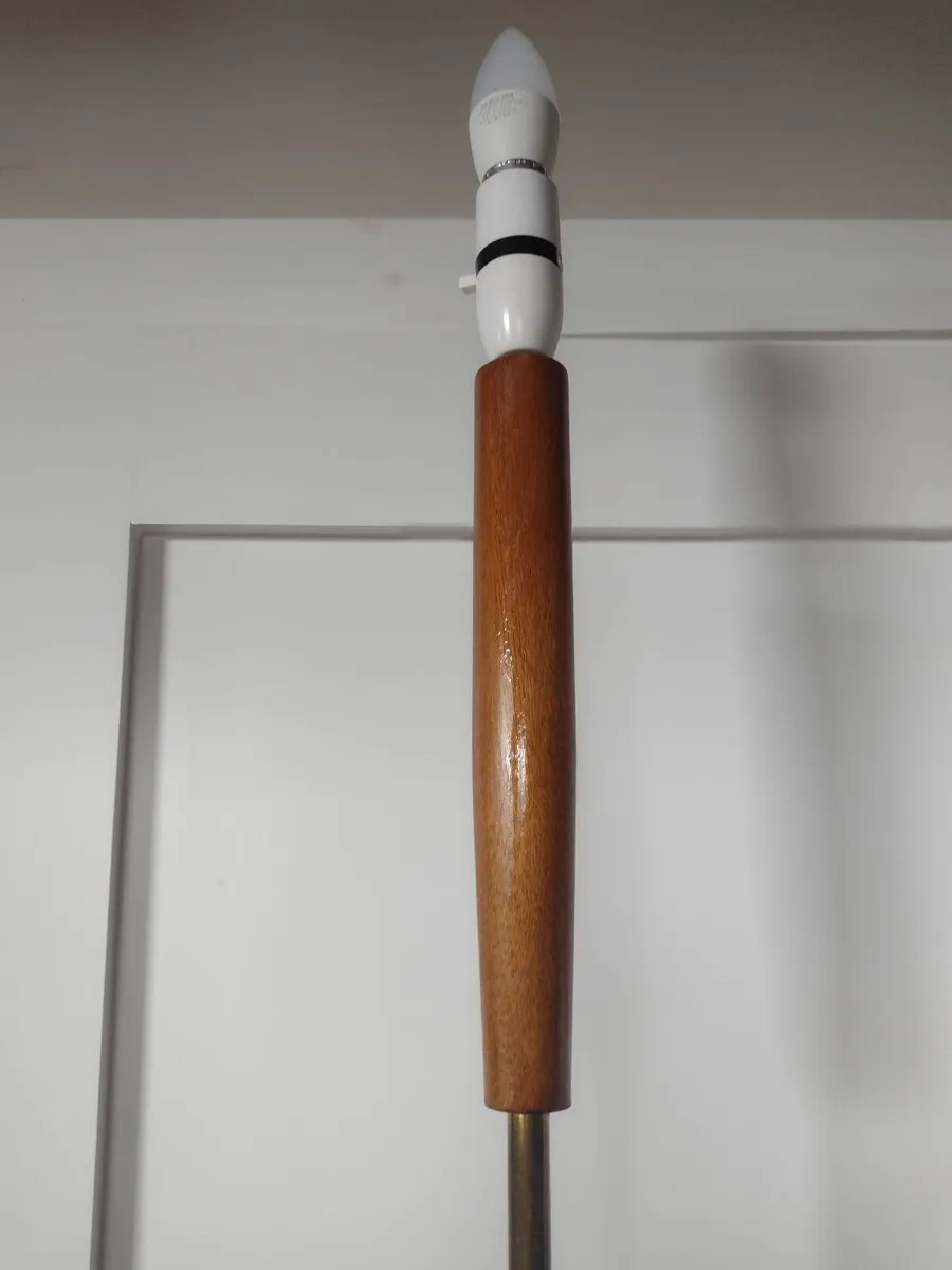 Mid-Century 1950's/60's teak & brass floor lamp - Image 2