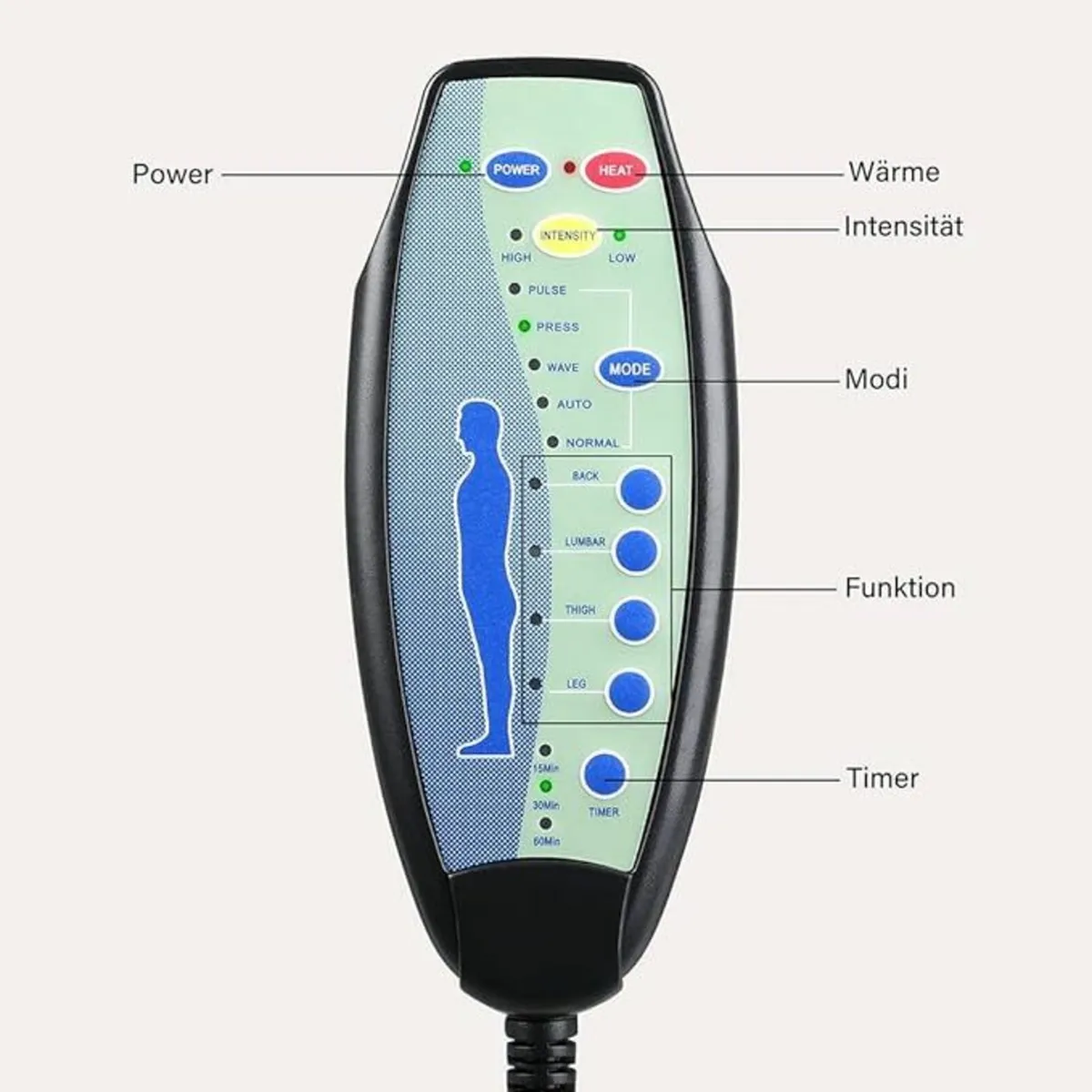 Heated Lounger with Massage Modes and Timer - Image 3