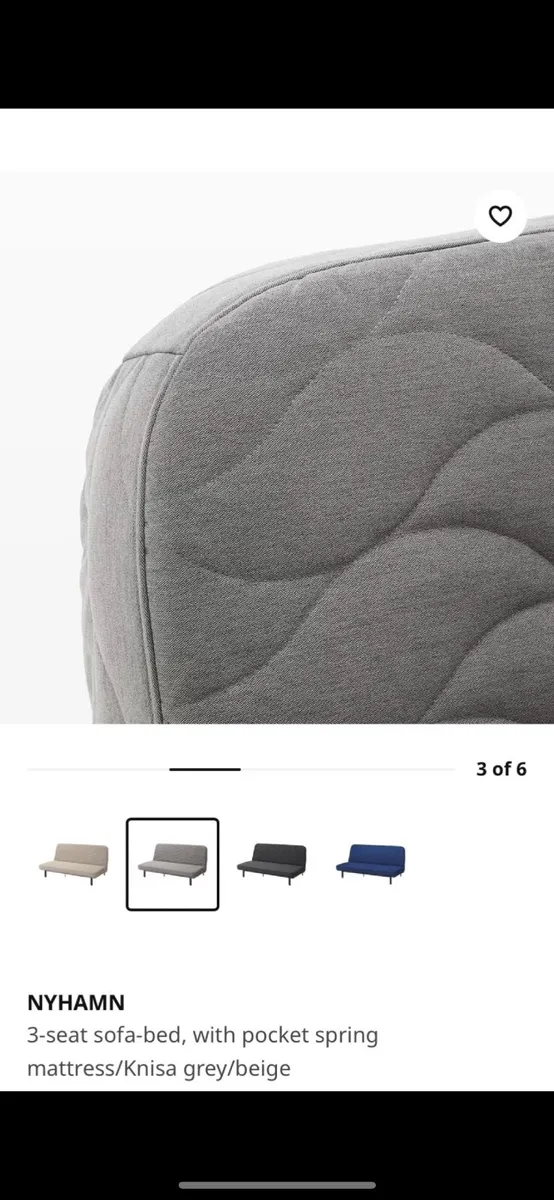 IKEA double sofa bed used twice - Image 4