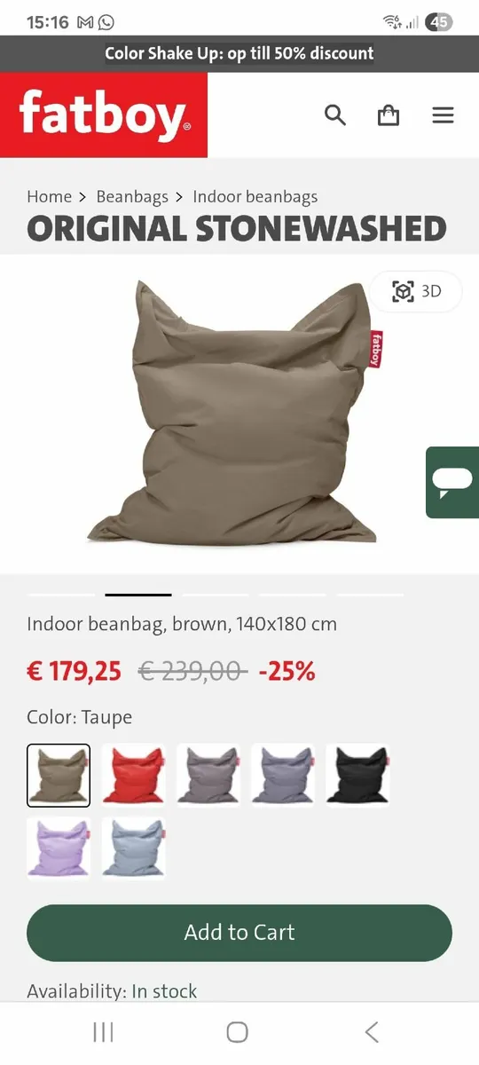 Bean bag - Fatboy; Giant - Image 3