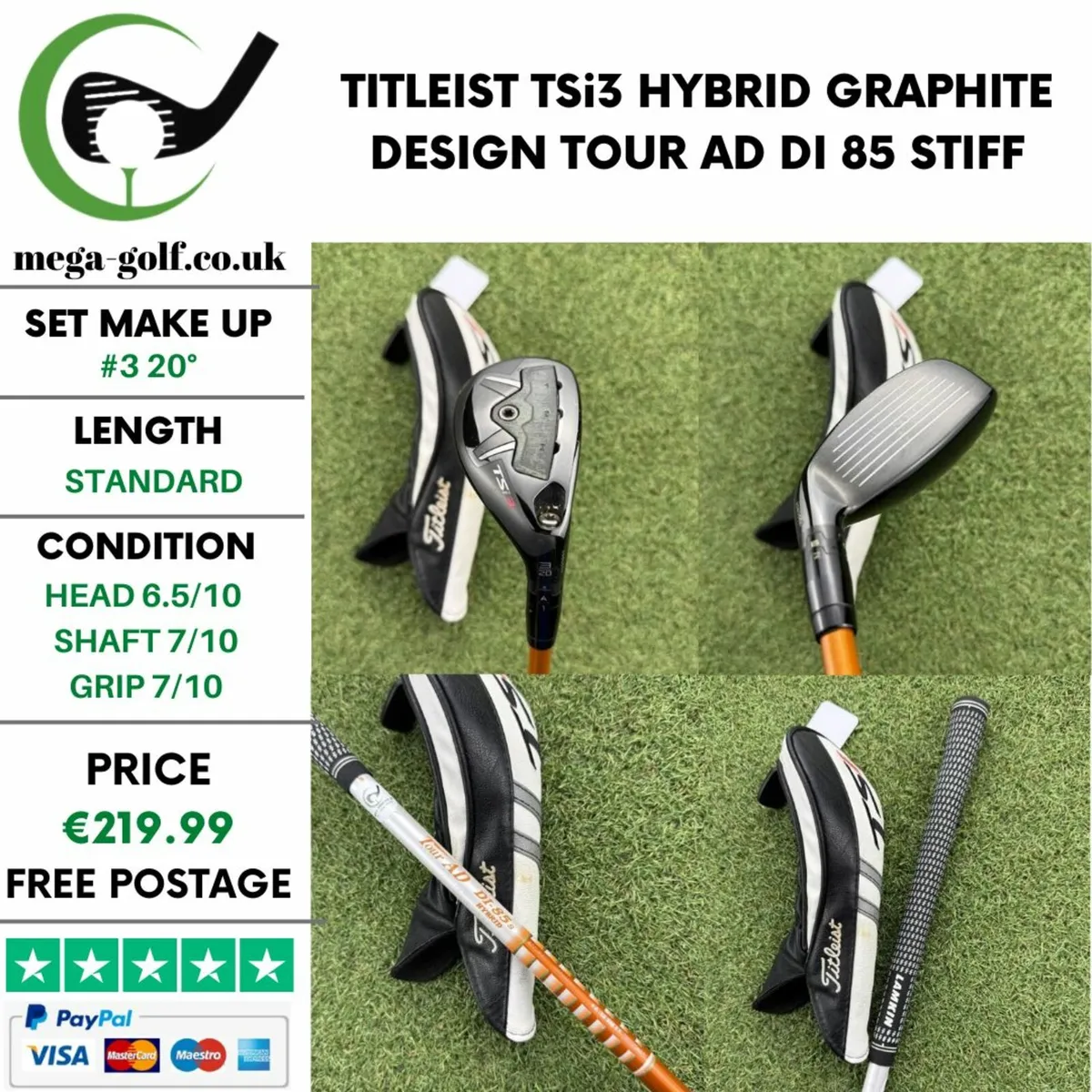 TITLEIST TSi3 HYBRID / #3 20° / STIFF - Image 1