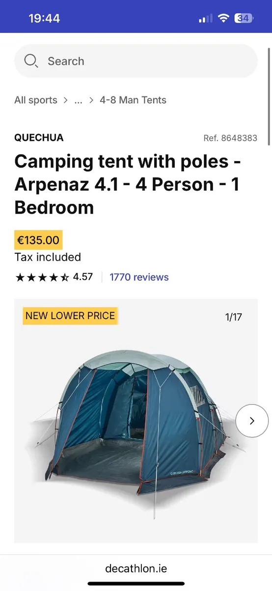 Tent- 4man Decathlon - Image 1
