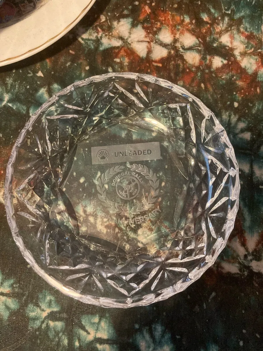 Donegal rally 25 yrs anniversary glass ashtray - Image 1