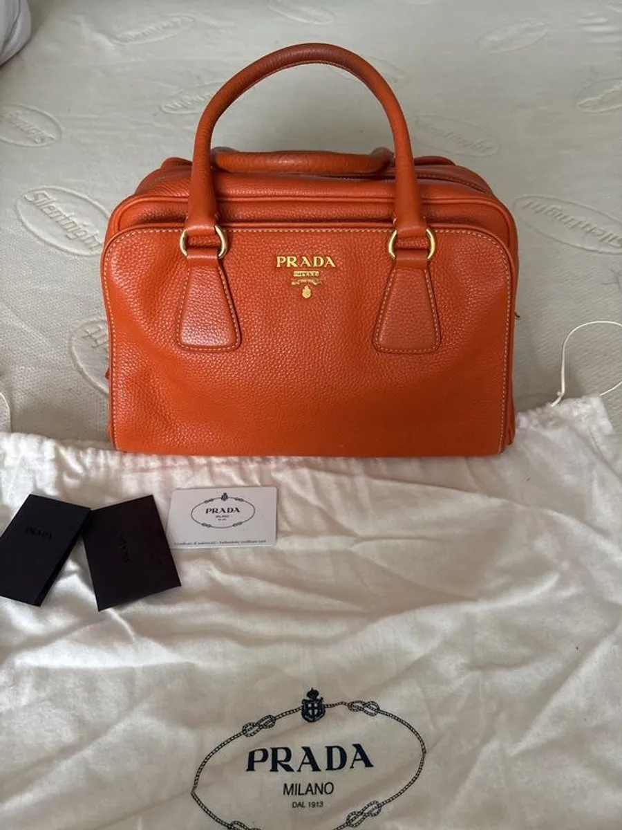 Prada Vintage  Bolsa Laranja Handbag - Image 1