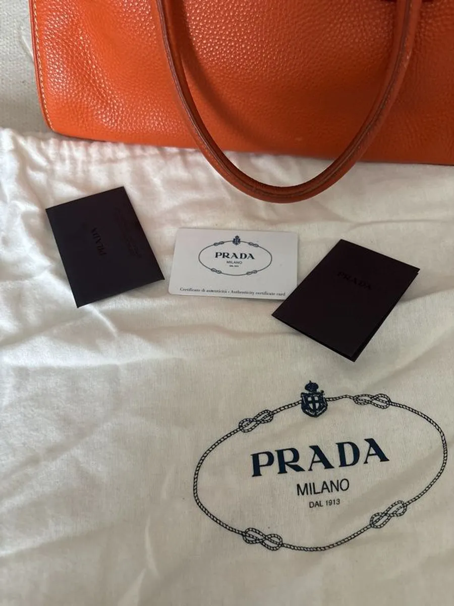 Prada Vintage  Bolsa Laranja Handbag - Image 3
