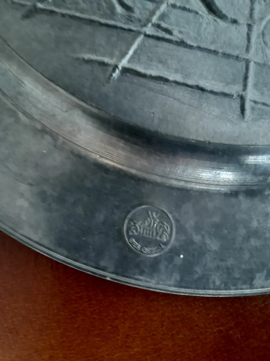 Vintage Pewter Wall Plate - Image 2