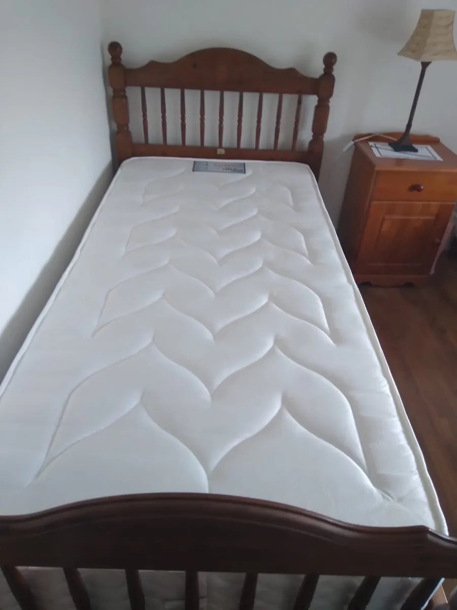 Lovely Matching Pair Of Single Wooden Bed Frames - Image 2