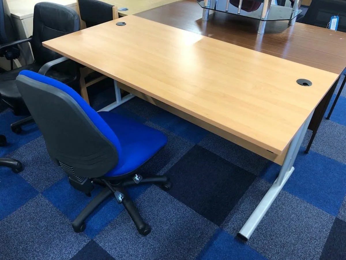OFFER Used 1600 Desk, Chair and Underdesk Storage - Image 2