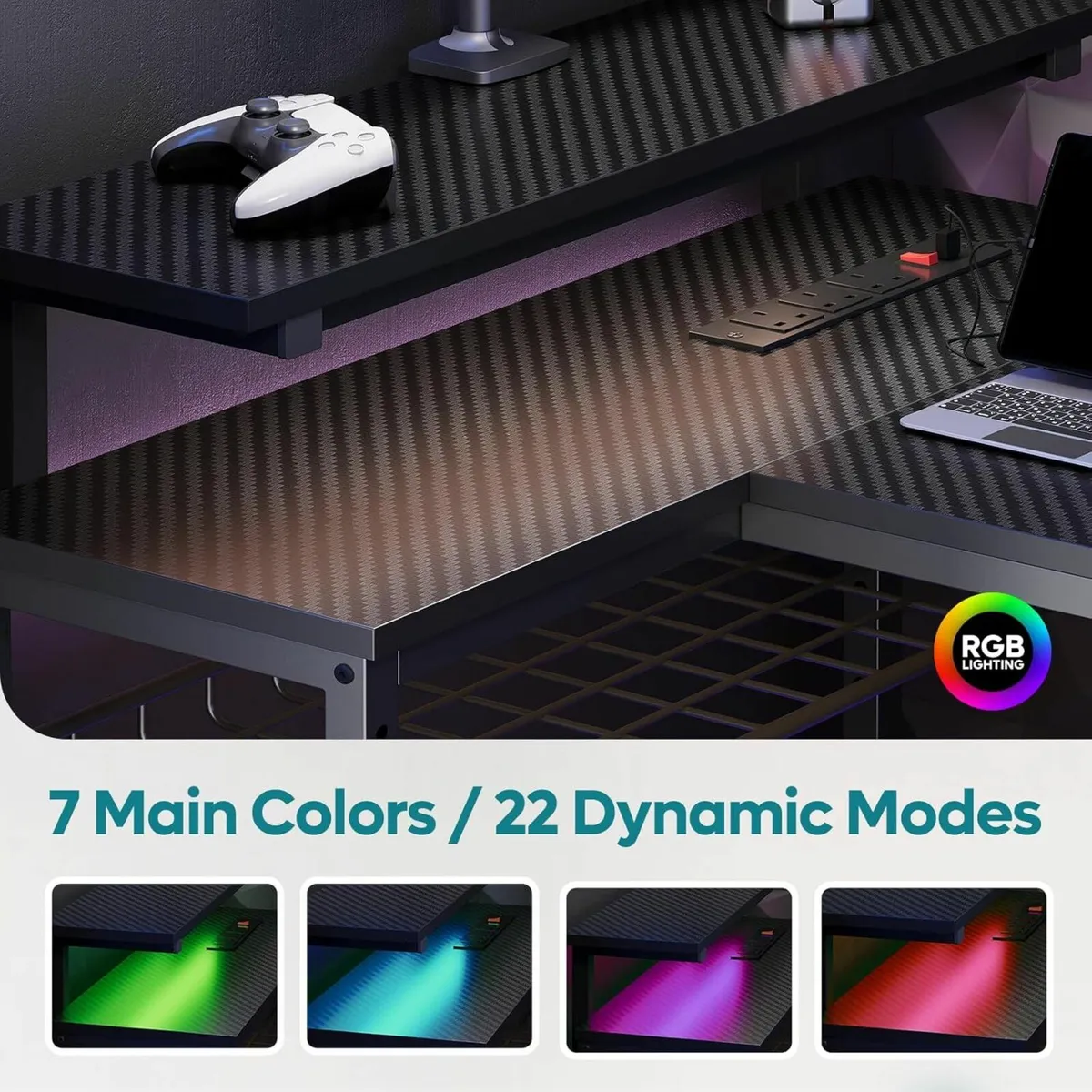 147CM L-Shaped Gaming Desk Home Office desk - Image 4