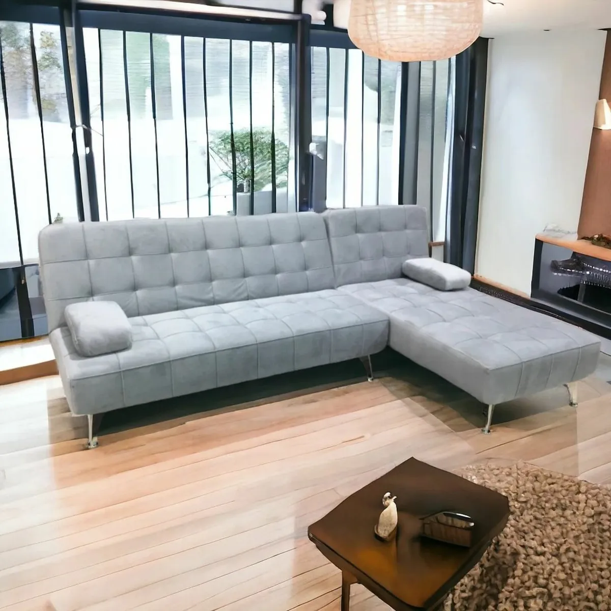 ✅ Sleep in Style – Nordic Corner Sofa Bed - Image 1