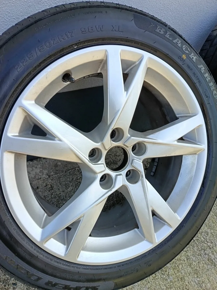17” Genuine Audi A4 Alloy Wheels And Tyres - Image 2