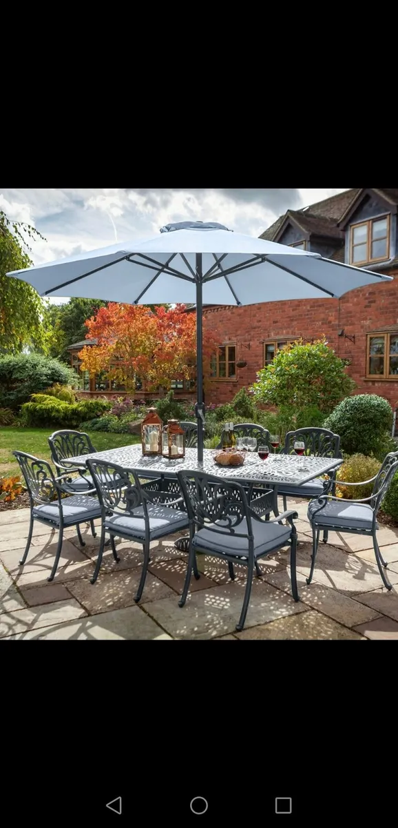 Brand New Hartman Antique Grey Cast Alum 8 Seater - Image 1