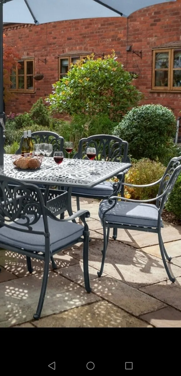 Brand New Hartman Antique Grey Cast Alum 8 Seater - Image 2