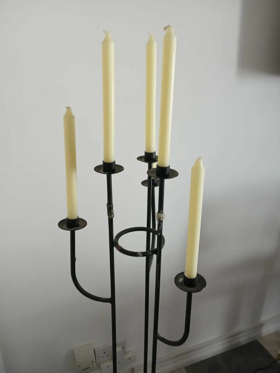 Wrought Iron Candle Stand - Image 1