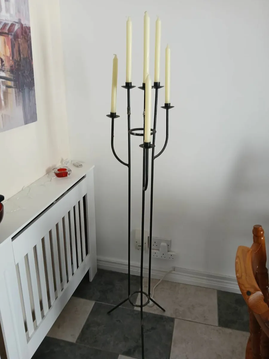 Wrought Iron Candle Stand - Image 2