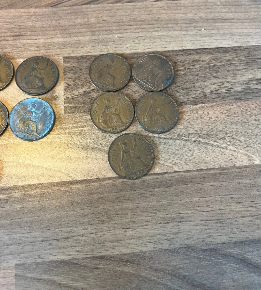 24 Antique English Penny Coins 1896-1967 - Image 3