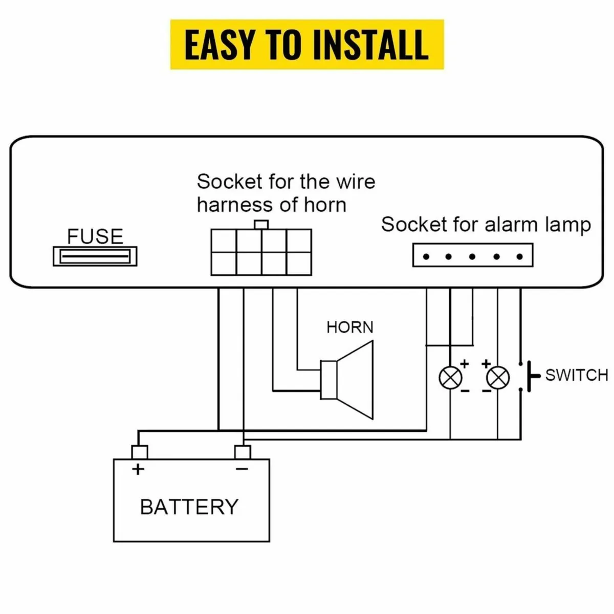 Car Warning Alarm 400W Fire Horn PA Speaker - Image 3