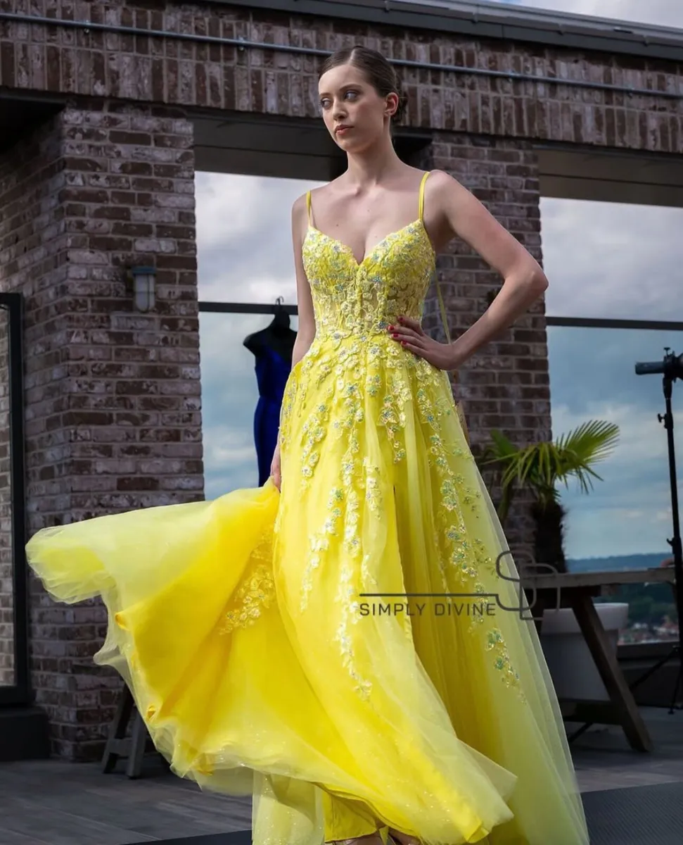 yellow ty ball/debs dress - Image 3