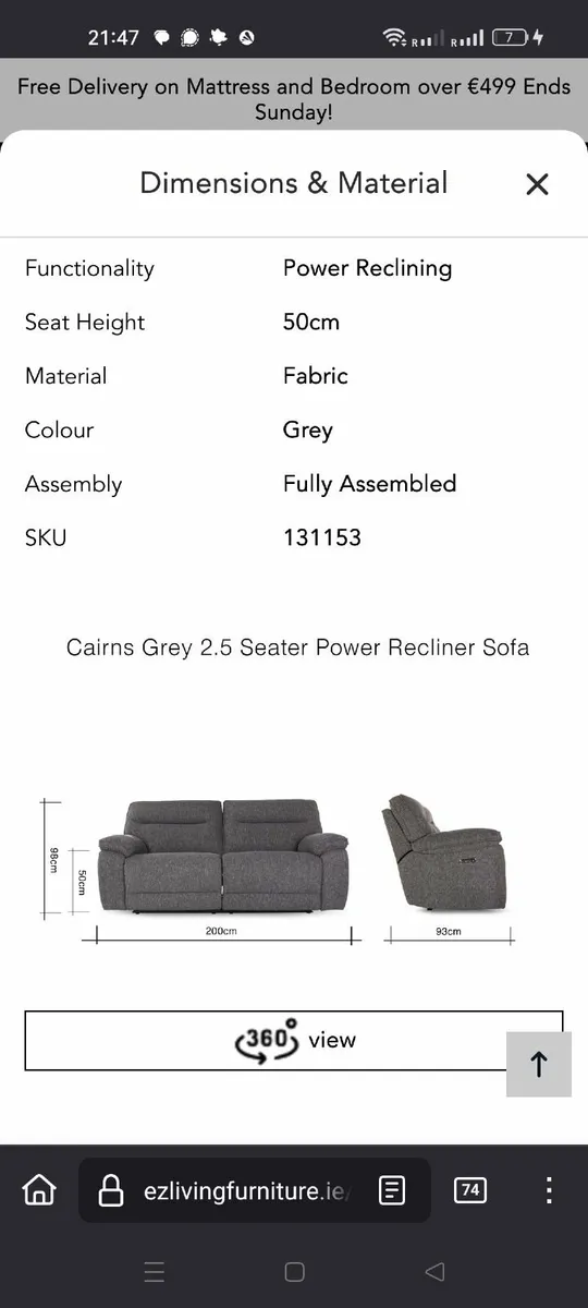 Brand New Recliner Couch - Image 1