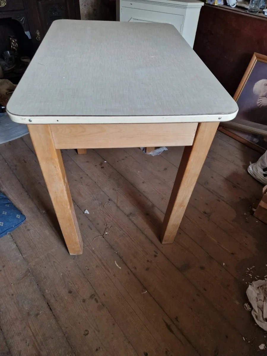 Vintage Retro Formica Kitchen Table - Image 2