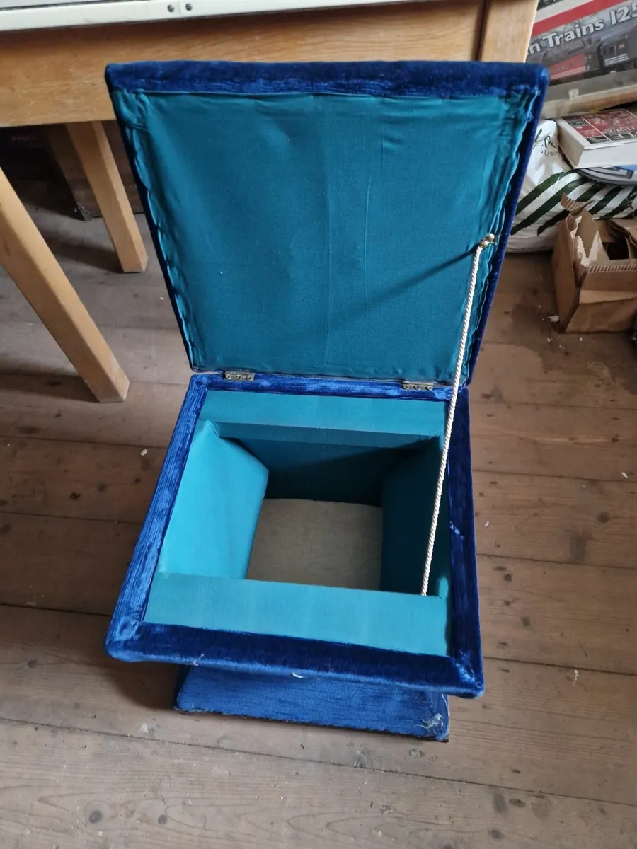 Vintage Foot Stool Sewing Box - Image 2