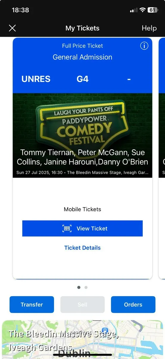 X2 tickets Paddy Power, Tommy Tiernan. Sun 27th - Image 2