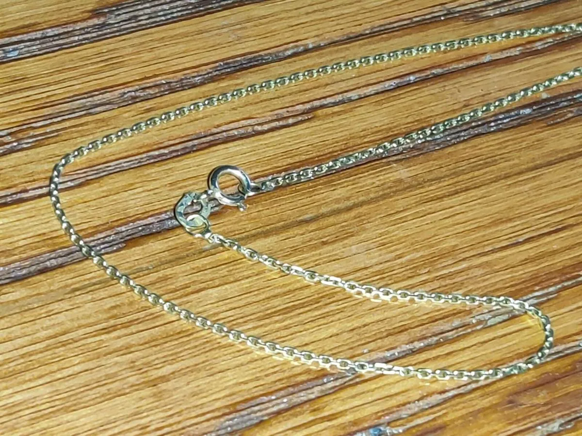 DIAMOND LOOP, 9CT Thick Gold New 18"Necklace ! - Image 4
