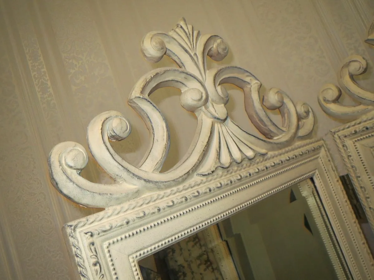 Tri fold antique shabby chic mirror full length - Image 2