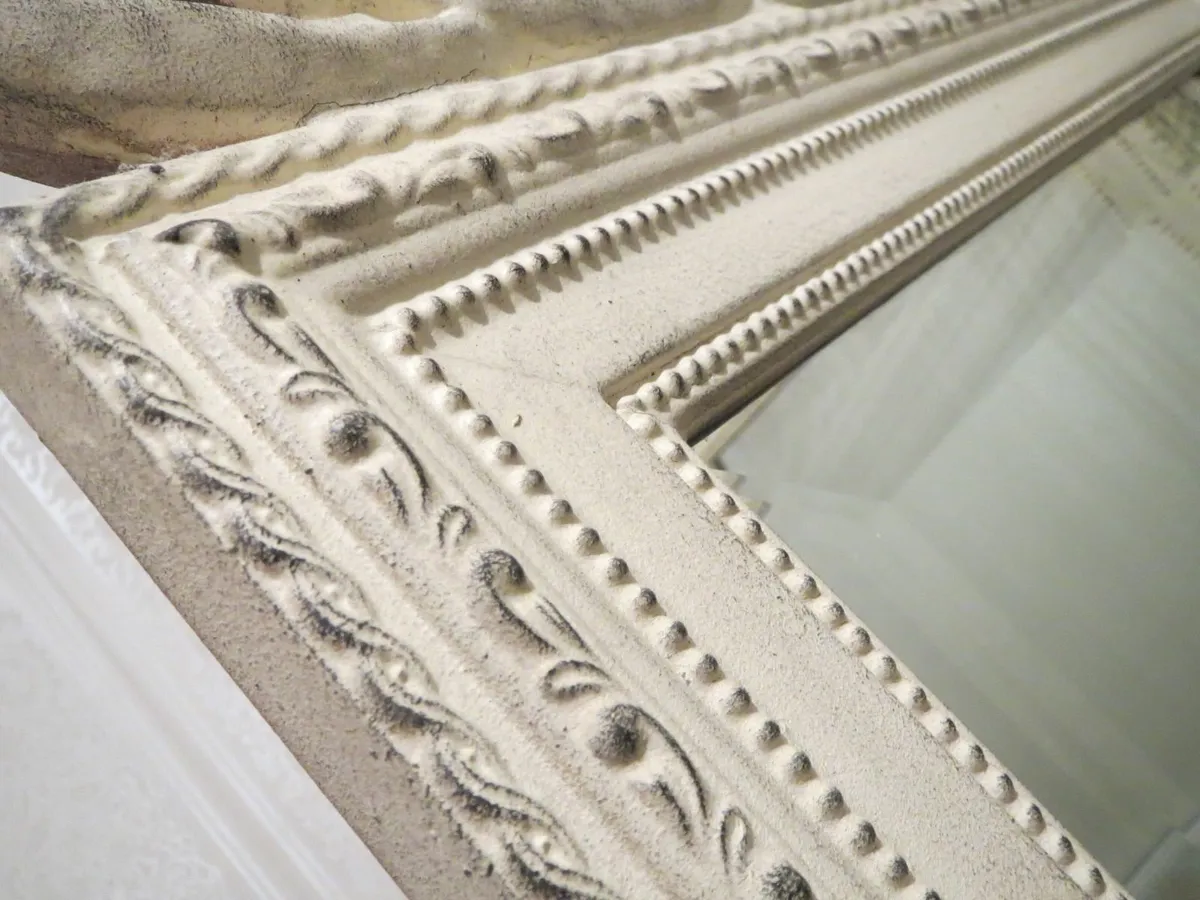 Tri fold antique shabby chic mirror full length - Image 3