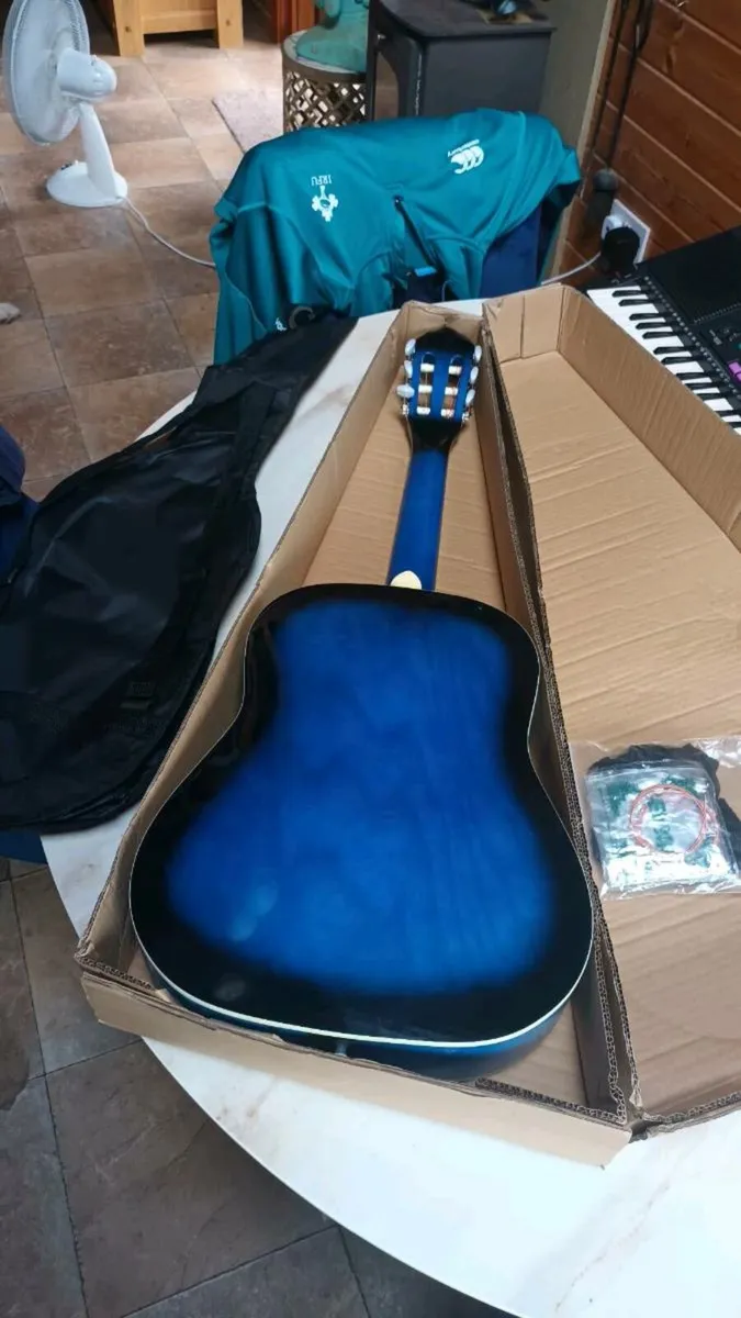 Riot new 3/4 guitar in blueburst, bag, strings, D1 - Image 2