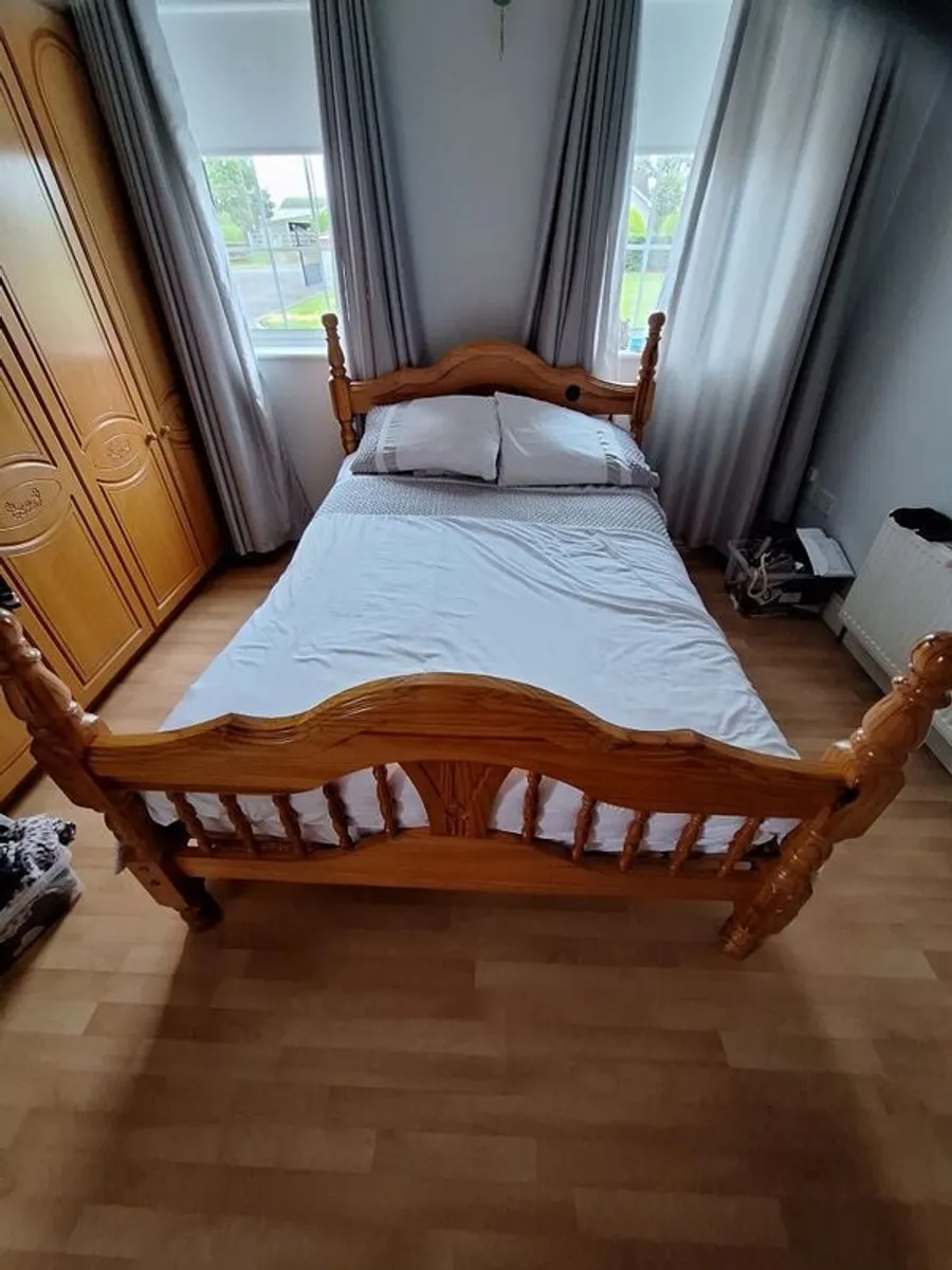 double bed and mattress - Image 1