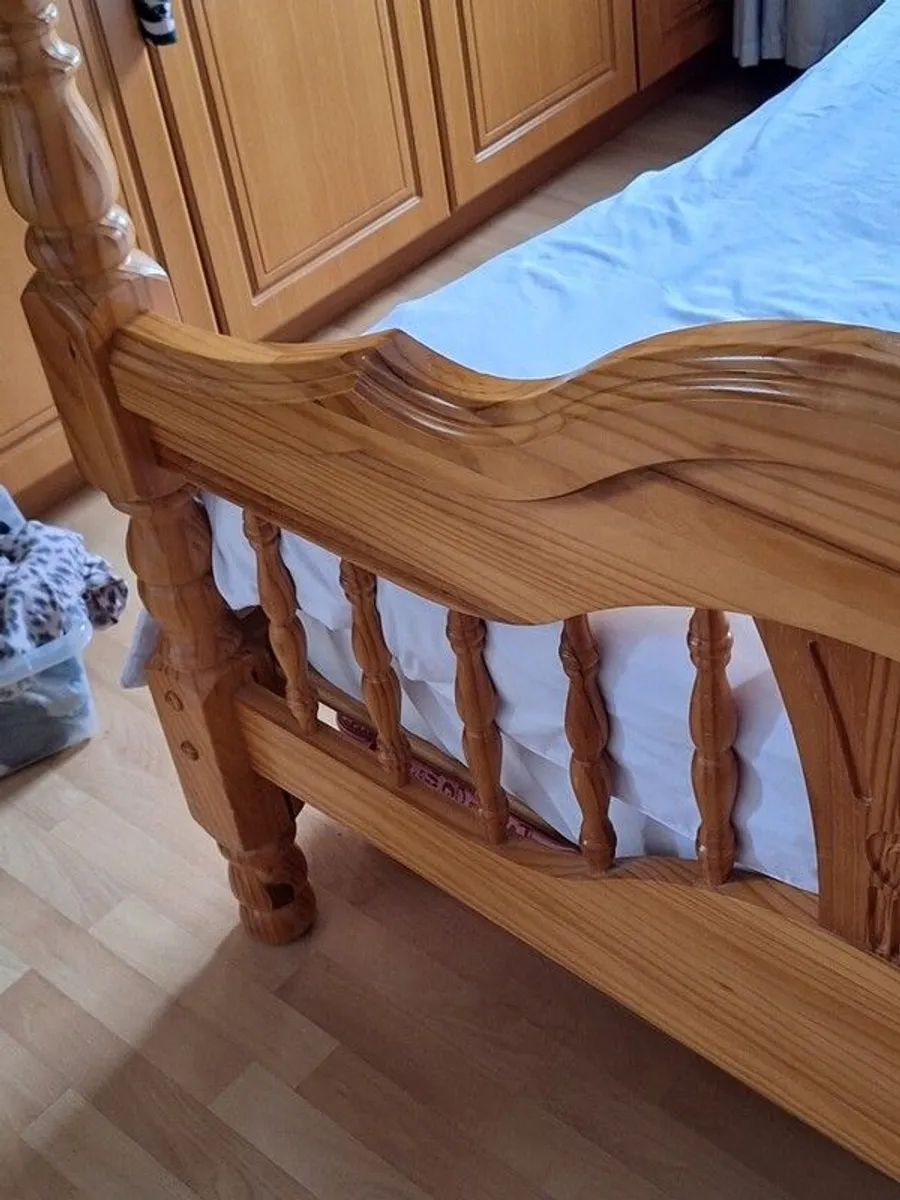 double bed and mattress - Image 2